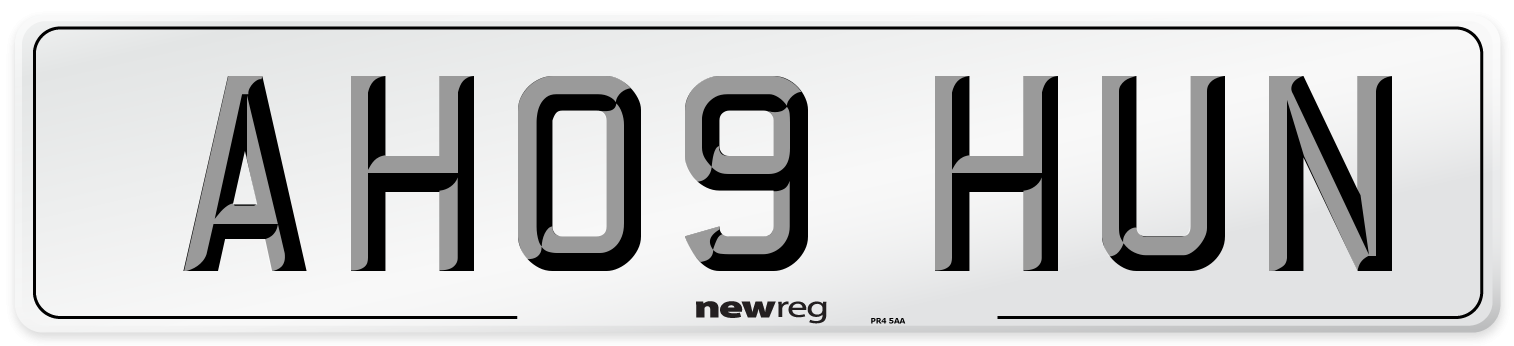 AH09 HUN Number Plate from New Reg